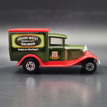 Load image into Gallery viewer, Matchbox 1990 Ford Model A Van John West Salmon Dark Green Series 1-75 MB38 Boxed