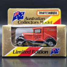 Load image into Gallery viewer, Matchbox 1993 Ford Model A Van PMG Australian Mail Van Red 1-75 Series MB38 Boxed
