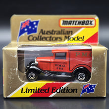 Load image into Gallery viewer, Matchbox 1993 Ford Model A Van PMG Australian Mail Van Red 1-75 Series MB38 Boxed