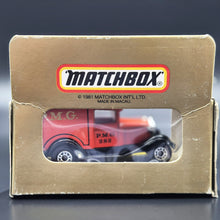 Load image into Gallery viewer, Matchbox 1993 Ford Model A Van PMG Australian Mail Van Red 1-75 Series MB38 Boxed