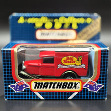 Load image into Gallery viewer, Matchbox 1983 Ford Model A Van Big Sister Bakehouse Products Red MB38 Matchbox 1-75 Boxed