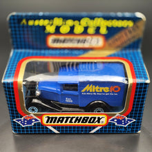 Load image into Gallery viewer, Matchbox 1990 Ford Model A Van Mitre 10 Blue Series 1-75 MB38 Boxed