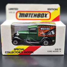 Load image into Gallery viewer, Matchbox 1990 Ford Model A Van Sanitarium-Weet-Bix Health Biscuit Dark Green Series 1-75 MB38 Boxed