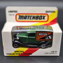 Load image into Gallery viewer, Matchbox 1990 Ford Model A Van Sanitarium-Weet-Bix Health Biscuit Dark Green Series 1-75 MB38 Boxed