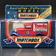 Load image into Gallery viewer, Matchbox 1989 Ford Model A Van Tandy Electronics Red Series 1-75 MB38 Limited Edition - Boxed Unopened
