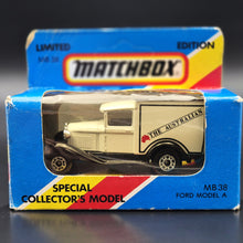 Load image into Gallery viewer, Matchbox 1989 Ford Model A Van The Australian White Series 1-75 MB38 Limited Edition Boxed