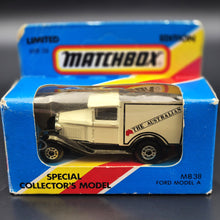 Load image into Gallery viewer, Matchbox 1989 Ford Model A Van The Australian White Series 1-75 MB38 Limited Edition Boxed