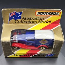 Load image into Gallery viewer, Matchbox 1990 Ford Model A Van Smith's Crisps Australia Blue 1-75 Series MB38 Boxed
