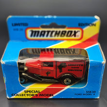 Load image into Gallery viewer, Matchbox 1983 Ford Model A Van Arnott's Bicuits Red Series 1-75 MB38 Limited Edition Boxed