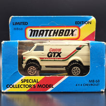 Load image into Gallery viewer, Matchbox 1984 4x4 Chevrolet Van White MB68 Castrol GTX Series 1-75 Limited Edition Boxed