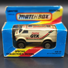 Load image into Gallery viewer, Matchbox 1984 4x4 Chevrolet Van White MB68 Castrol GTX Series 1-75 Limited Edition Boxed