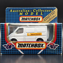 Load image into Gallery viewer, Matchbox 1989 Ford Transit Van White MB60 Telecom Australia Boxed Limited Edition