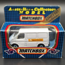 Load image into Gallery viewer, Matchbox 1989 Ford Transit Van White MB60 Telecom Australia Boxed Limited Edition