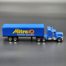 Load image into Gallery viewer, Matchbox 1987 Kenworth Aerodyne Semi & Box Trailer Blue Mitre 10 Convoy CY-9 - Boxed In Incorrect Box