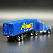 Load image into Gallery viewer, Matchbox 1987 Kenworth Aerodyne Semi & Box Trailer Blue Mitre 10 Convoy CY-9 - Boxed In Incorrect Box