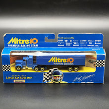 Load image into Gallery viewer, Matchbox 1987 Kenworth Aerodyne Semi & Box Trailer Blue Mitre 10 Convoy CY-9 - Boxed In Incorrect Box