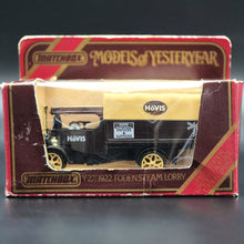 Load image into Gallery viewer, Matchbox 1922 Foden Steam Lorry Brown Hovis Models Of Yesteryear Y-27