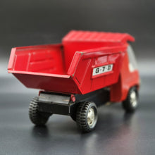 Load image into Gallery viewer, Vintage Pressed Steel Giant 7 Lever Dump Truck Red G.7.D 1:18