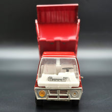 Load image into Gallery viewer, Vintage Pressed Steel Giant 7 Lever Dump Truck Red G.7.D 1:18