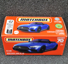 Load image into Gallery viewer, Matchbox 2023 Mercedes-AMG SL 63 Blue #67 MBX Highway New Sealed Box