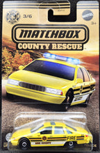 Load image into Gallery viewer, Matchbox 2024 Chevy Caprice Classic Police Yellow County Rescue Series 3/6 New