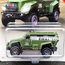 Load image into Gallery viewer, Matchbox 2018 MBX S.W.A.T Olive Green #74 MBX Rescue 19/30 New Long Card
