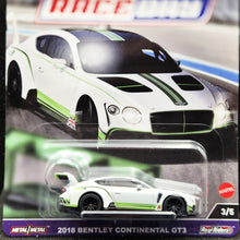 Load image into Gallery viewer, Hot Wheels 2024 2018 Bentley Continental GT3 White Race Day Car Culture 3/5 New
