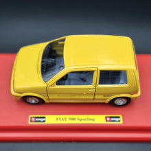 Load image into Gallery viewer, Bburago 1995 Fiat 500 Sporting (Cinquecento) Yellow #0194 1:24 Super Car Collection Diecast