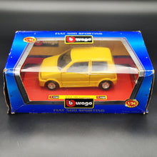 Load image into Gallery viewer, Bburago 1995 Fiat 500 Sporting (Cinquecento) Yellow #0194 1:24 Super Car Collection Diecast