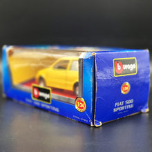 Load image into Gallery viewer, Bburago 1995 Fiat 500 Sporting (Cinquecento) Yellow #0194 1:24 Super Car Collection Diecast