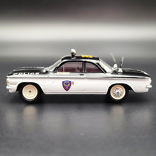 Load image into Gallery viewer, Eligor 1962 Chevrolet Corvair Monza PoliceHighway Patrol Car #1150 Black/White 1/43 Scale