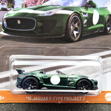 Load image into Gallery viewer, Hot Wheels 2023 '15 Jaguar F-Type Project 7 British Racing Green Forza 3/5 New Long Card