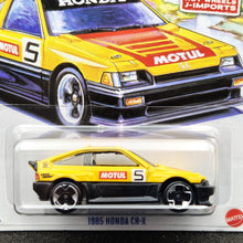 Load image into Gallery viewer, Hot Wheels 2024 1985 Honda CR-X Yellow HW J-Imports 4/5 New Long Card