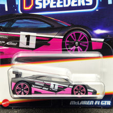 Load image into Gallery viewer, Hot Wheels 2024 McLaren F1 GTR Matte Black Neon Speeders 2/8 New Long Card