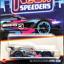 Load image into Gallery viewer, Hot Wheels 2024 '16 Mercedes-AMG GT3 Black Neon Speeders 5/8 New Long Card