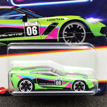 Load image into Gallery viewer, Hot Wheels 2024 Corvette C7 Z06 Matte Neon Green Neon Speeders 7/8 New Long Card