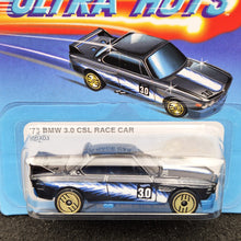Load image into Gallery viewer, Hot Wheels 2024 '73 BMW 3.0 CSL Race Car Black Ultra Hots 4/8 Mix 1 New Long Card