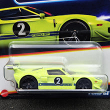 Load image into Gallery viewer, Hot Wheels 2024 Ford GT Neon Yellow Neon Speeders 3/8 New Long Card