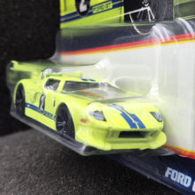 Load image into Gallery viewer, Hot Wheels 2024 Ford GT Neon Yellow Neon Speeders 3/8 New Long Card