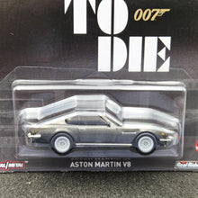 Load image into Gallery viewer, Hot Wheels 2024 Aston Martin V8 No Time To Die 007 Dark Grey Pop Culture Mix 4 New Long Card