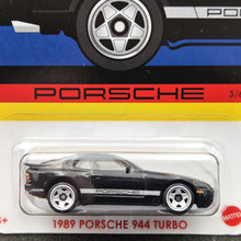 Load image into Gallery viewer, Hot Wheels 2024 1989 Porsche 944 Turbo Black Porsche Series 3/6 New Long Card