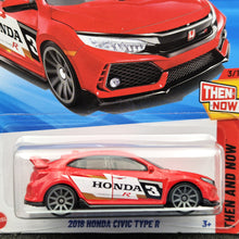 Load image into Gallery viewer, Hot Wheels 2025 2018 Honda Civic Type R Red #123 Then and Now 3/10 New Long Card