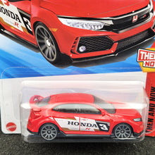 Load image into Gallery viewer, Hot Wheels 2025 2018 Honda Civic Type R Red #123 Then and Now 3/10 New Long Card