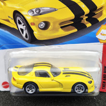 Load image into Gallery viewer, Hot Wheels 2025 '96 Dodge Viper GTS Yellow #176 Then and Now 4/10 New Long Card