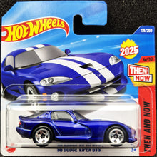 Load image into Gallery viewer, Hot Wheels 2025 '96 Dodge Viper GTS Blue #176 Then and Now 4/10 New