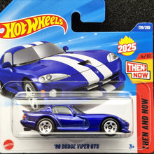 Load image into Gallery viewer, Hot Wheels 2025 '96 Dodge Viper GTS Blue #176 Then and Now 4/10 New