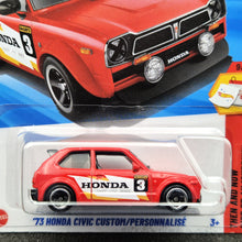 Load image into Gallery viewer, Hot Wheels 2025 '73 Honda Civic Custom Red #231 Then and Now 9/10 New Long Card
