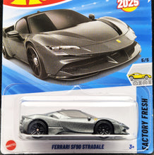 Load image into Gallery viewer, Hot Wheels 2025 Ferrari SF90 Stradale Dark Grey #191 Factory Fresh 5/5 New Long Card
