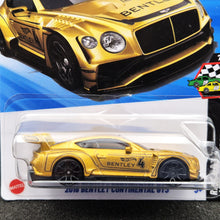 Load image into Gallery viewer, Hot Wheels 2025 2018 Bentley Continental GT3 Gold #162 HW Race Day 7/10 New Long Card