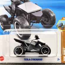 Load image into Gallery viewer, Hot Wheels 2025 Tesla Cyberquad Silver #82 HW Dirt 4/10 New Long Card